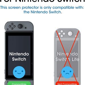 amFilm Tempered Glass Screen Protector for Nintendo Switch 2017 (2-Pack) - Image 2