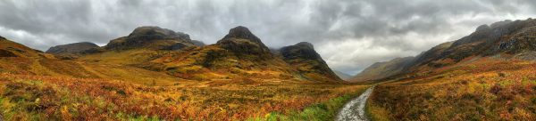 Three Sisters of Glencoe Mountains in Fall